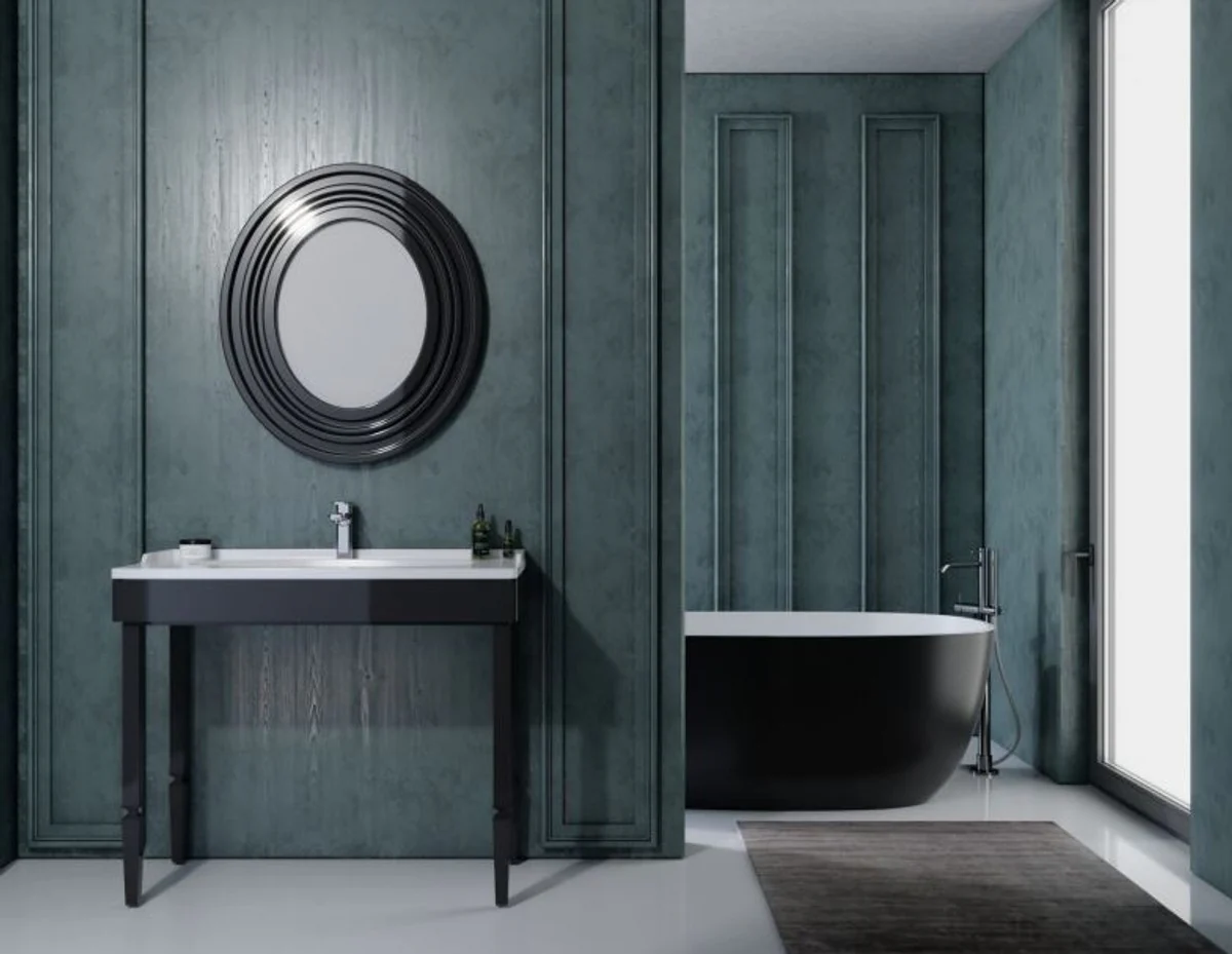 Luxus Badezimmer Set Schwarz - Hotel Bad Einrichtung