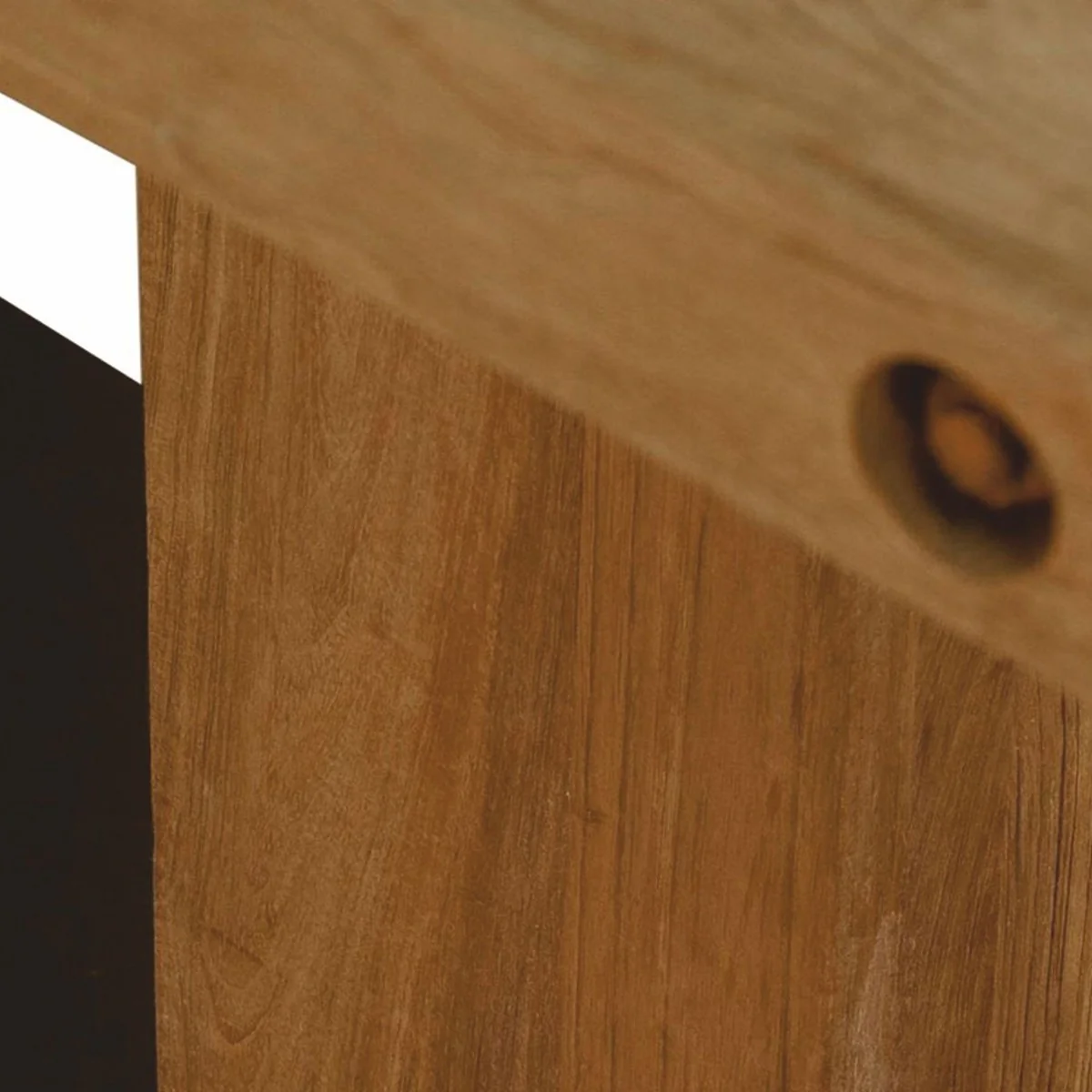 Luxus Massivholz Esstisch Braun / Schwarz 70 x H. 77 cm - Esszimmer Möbel