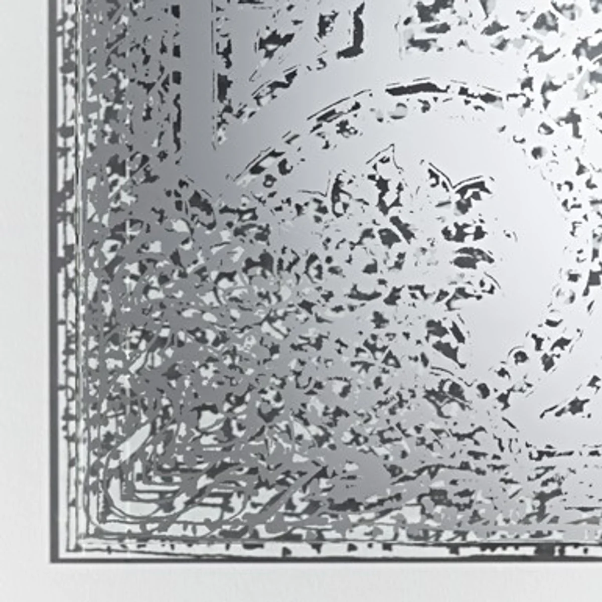 Art Deco Vintage Wandspiegel Antik Stil Silber 101 x 142 cm - versilbertes Glas - Kunstspiegel