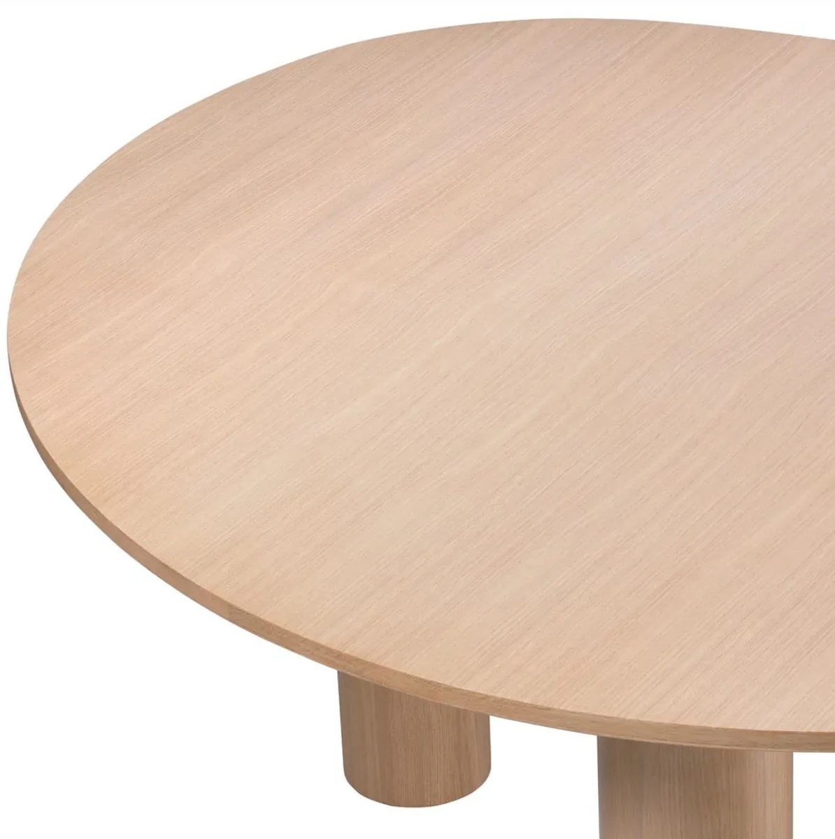 Luxus Esstisch Naturfarben 149 x 128,5 x H. 77 cm - Massivholz Küchentisch - Esszimmer Möbel - Küchen Möbel - Luxus Möbel - Luxus Einrichtung