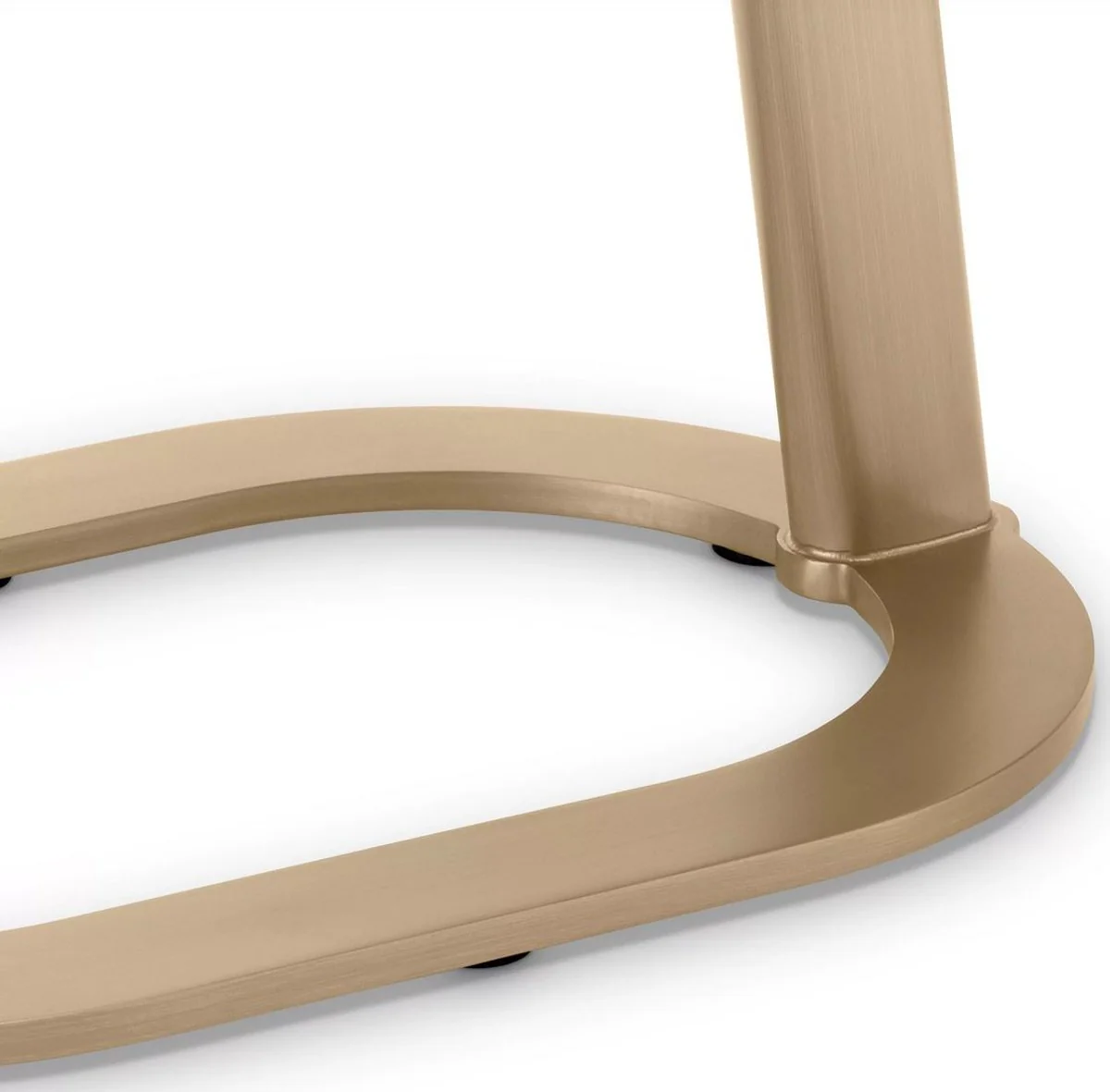 Luxus Beistelltisch Weiß-Braun / Messing 49 x 34 x H. 50 cm - Edelstahl Tisch mit Marmorplatte - Wohnzimmer Möbel - Luxus Möbel - Wohnzimmer Einrichtung - Luxus Qualität