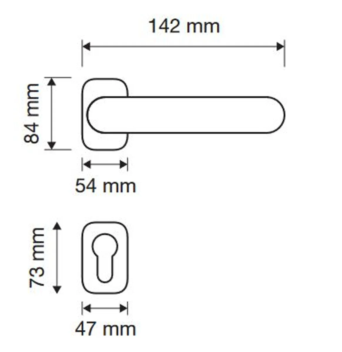 Barock Türklinken Set 14,2 x H. 8,4 cm - Verschiedene Farben - 2 Prunvolle Messing Türgriffe mit Rosetten - Luxus Qualität - Made in Italy