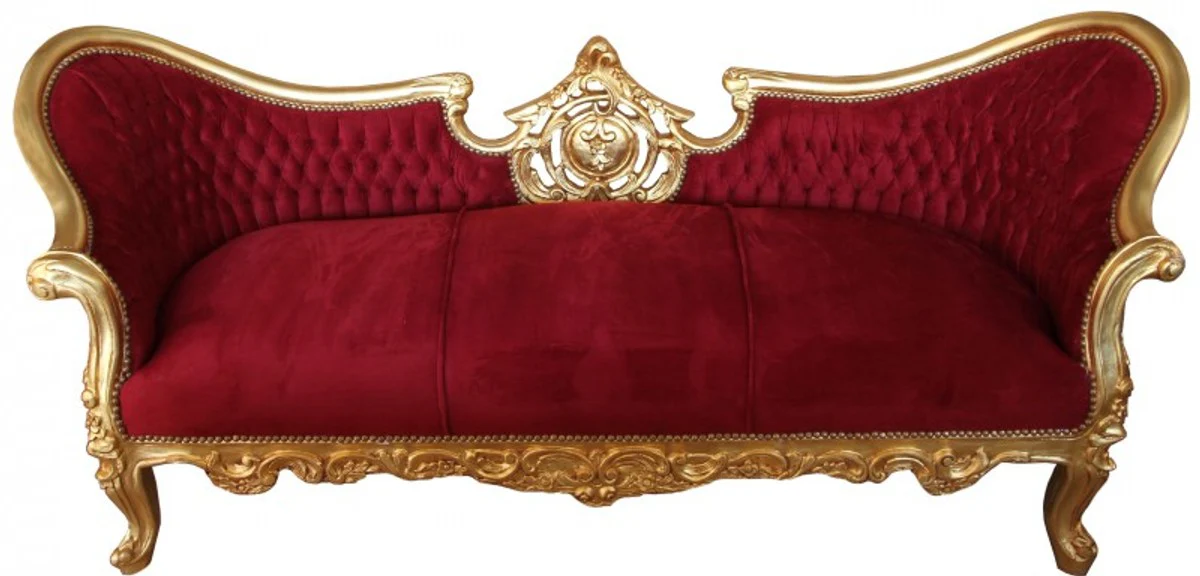 Barock Sofa Vampire Bordeaux/Gold- Limited Edition - Lounge Couch