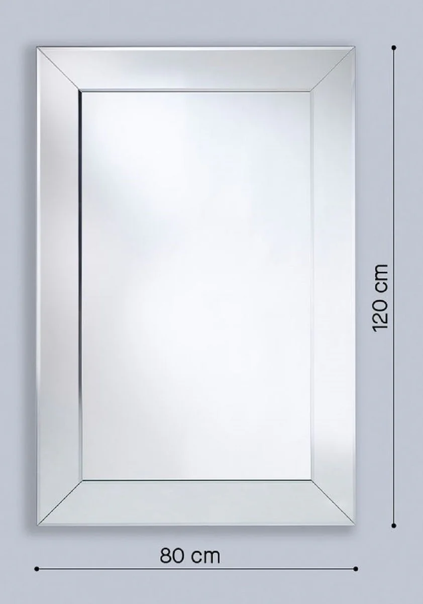 Luxus Spiegel 80 x H. 120 cm - Rechteckiger Wandspiegel - Garderoben Spiegel - Schlafzimmer Spiegel - Luxus Möbel