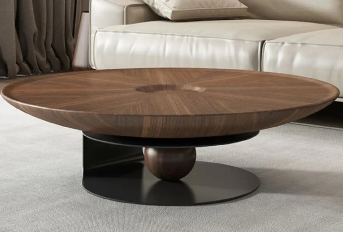 Luxus Couchtisch Ø 80 x H. 28 cm - Runder Wohnzimmertisch - Wohnzimmer Möbel - Hotel Möbel - Luxus Qualität - Made in Italy