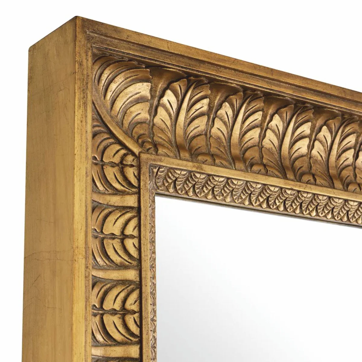 Luxus Barock Mahagoni Spiegel Antik Gold H. 176 cm - Barock Interior