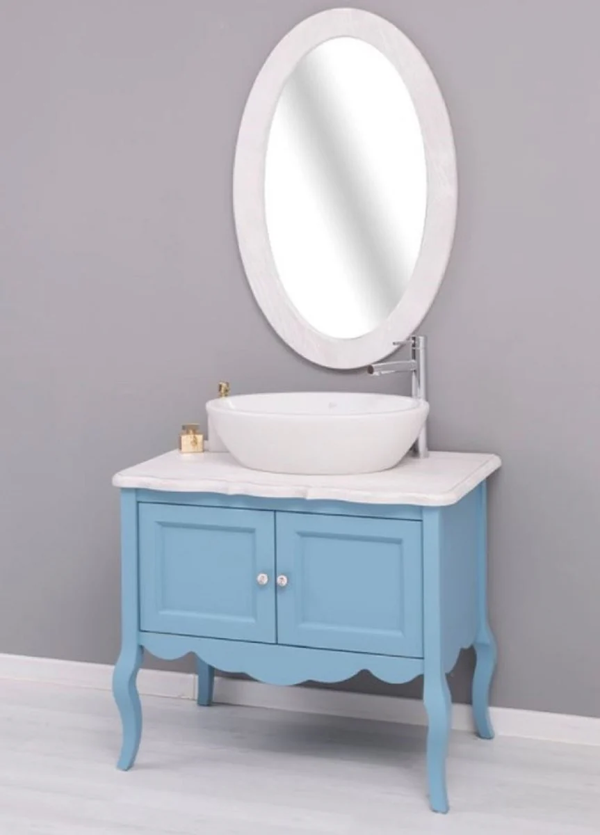 Landhausstil Badezimmer Set Hellblau / Hellgrau - Landhausstil Badezimmer Möbel