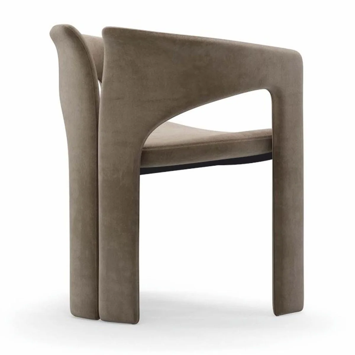 Luxus Esszimmer Stuhl mit Armlehnen Braun H. 76 cm - Esszimmer Möbel