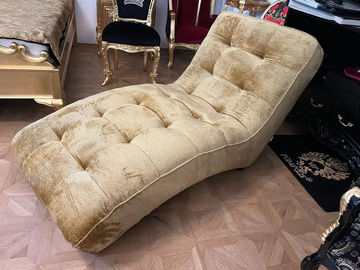Luxus Chaiselongue Relax Liege Gold 170 cm