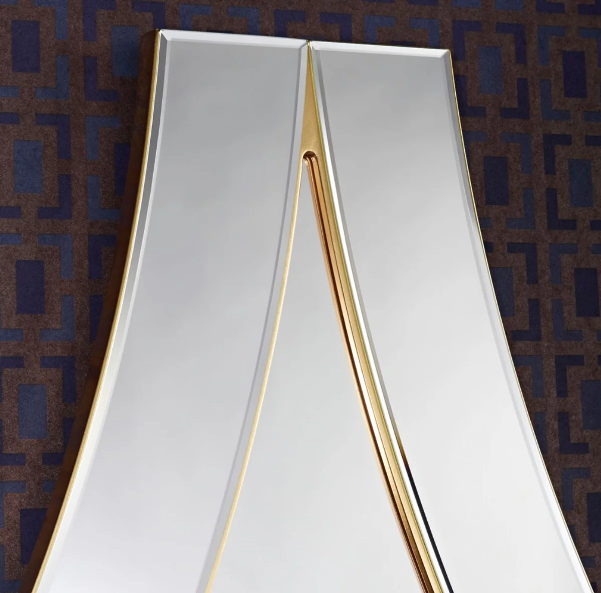 Luxus Spiegel / Wandspiegel Gold 107 x H. 151 cm - Luxus Qualität