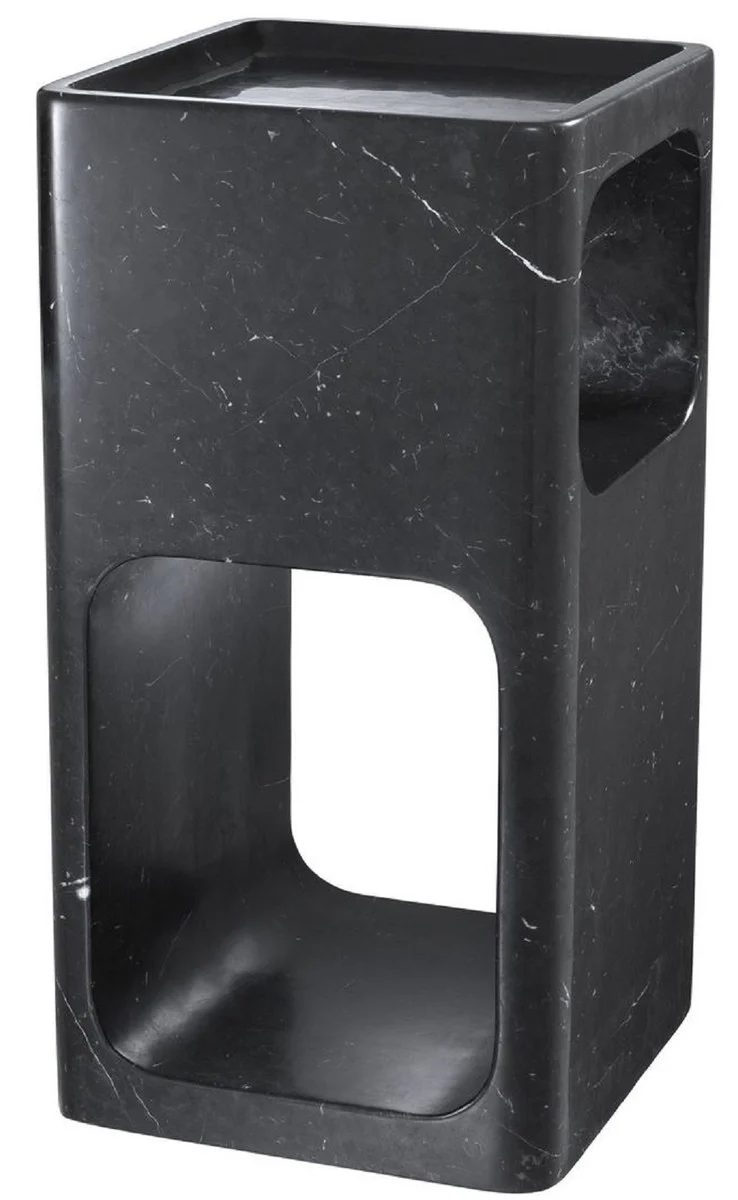 Designer Marmor Beistelltisch Schwarz 28 x 28 x H. 55 cm - Wohnzimmermöbel - Designer Möbel