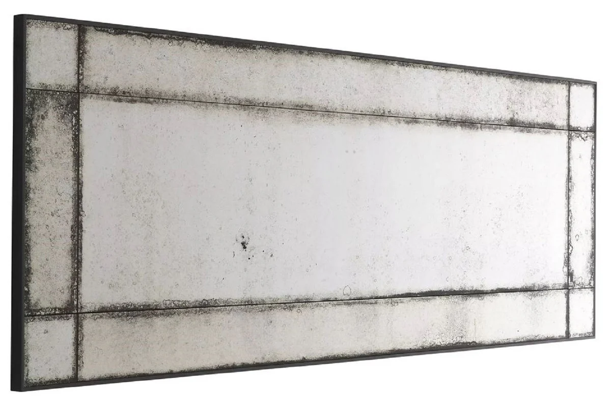 Luxus Wandspiegel 70 x 3 x H. 200 cm - Rechteckiger Spiegel mit Mahagoni Rahmen und antikem Spiegelglas - Wohnzimmer Spiegel - Schlafzimmer Spiegel - Garderoben Spiegel - Luxus Möbel