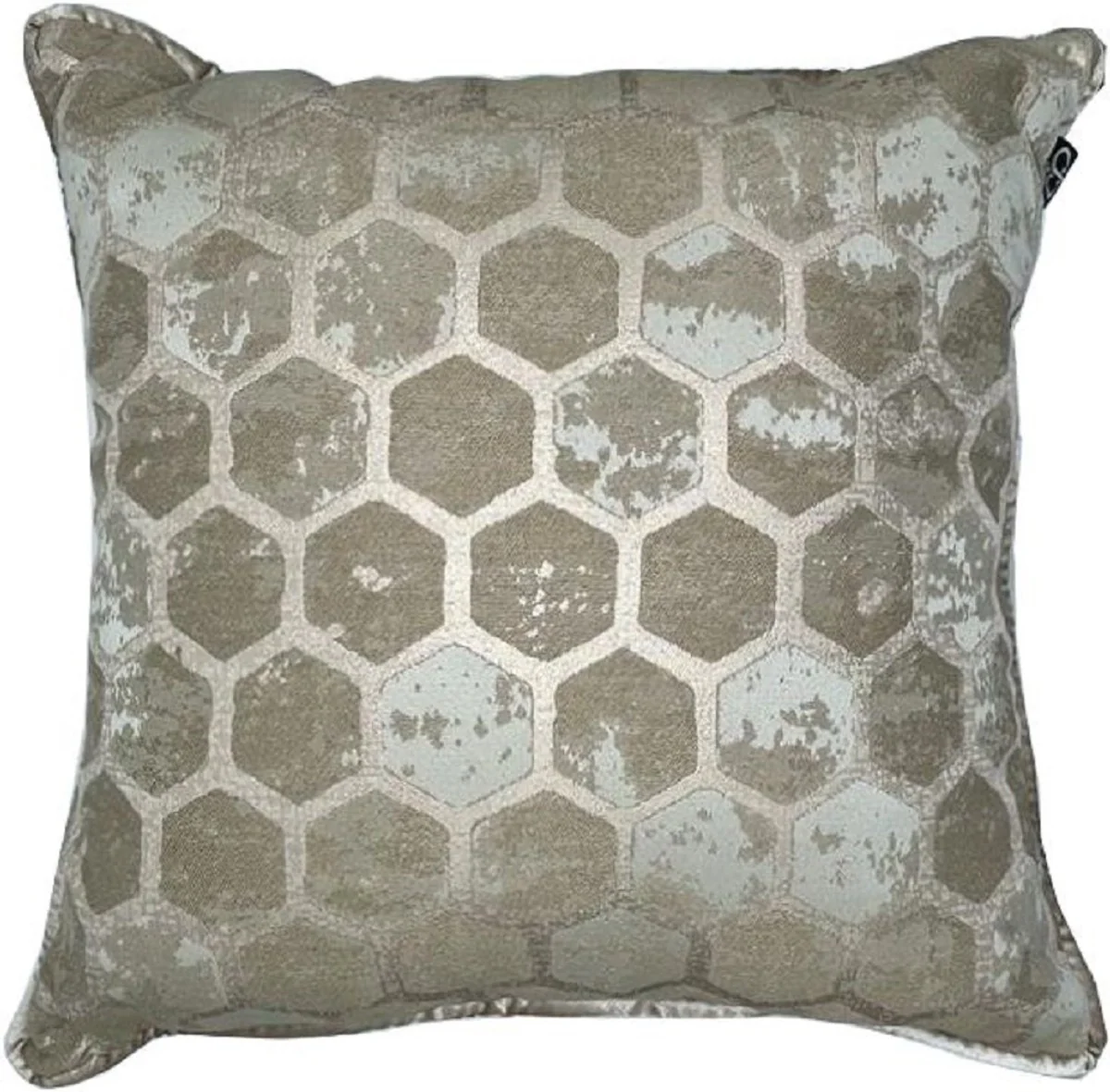 Luxus Kissen Creme 50 x 50 cm - Deko Kissen - Quadratisches Zierkissen - Wohnzimmer Deko - Luxus Deko Accessoires - Luxus Deko