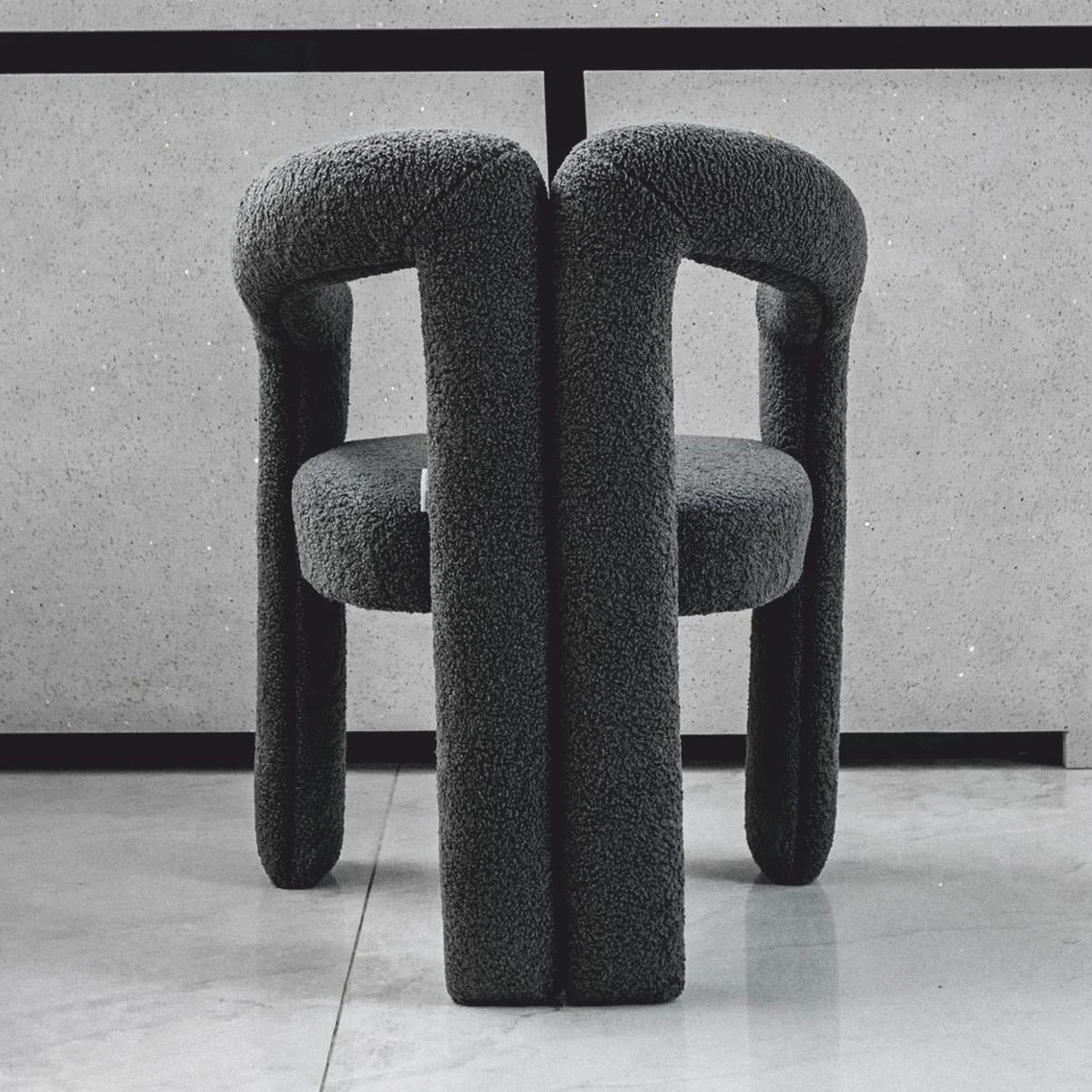 Luxus Esszimmer Stuhl mit Armlehnen Dunkelgrau 60 x 65 x H. 80 cm