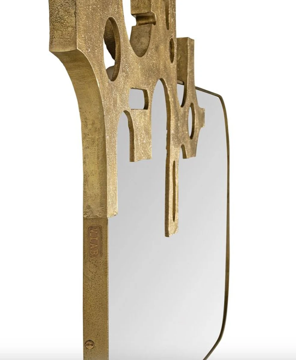 Luxus Designer Spiegel Bronze - Gold Optik 81 x 54 cm - Art Design