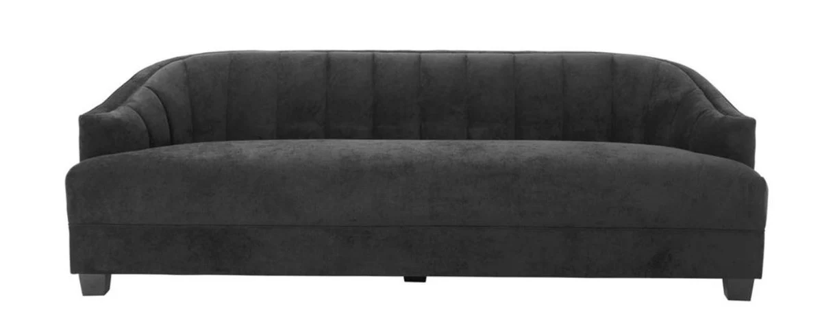 Luxus Wohnzimmer Sofa in schwarz 230 x 90 x H. 75 cm - Luxus Möbel