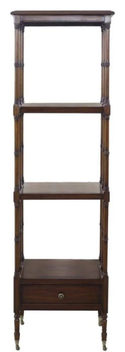 Luxus Regalschrank mit Schublade Dunkelbraun 44 x 36 x H. 163 cm - Luxus Qualität