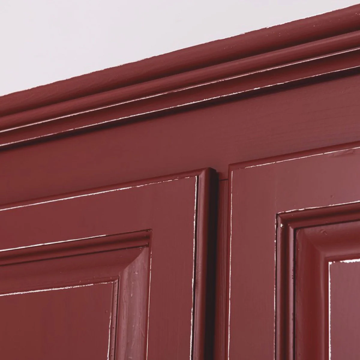 Landhausstil Schlafzimmer Schrank Antik Bordeauxrot 121 cm - Schlafzimmer Möbel