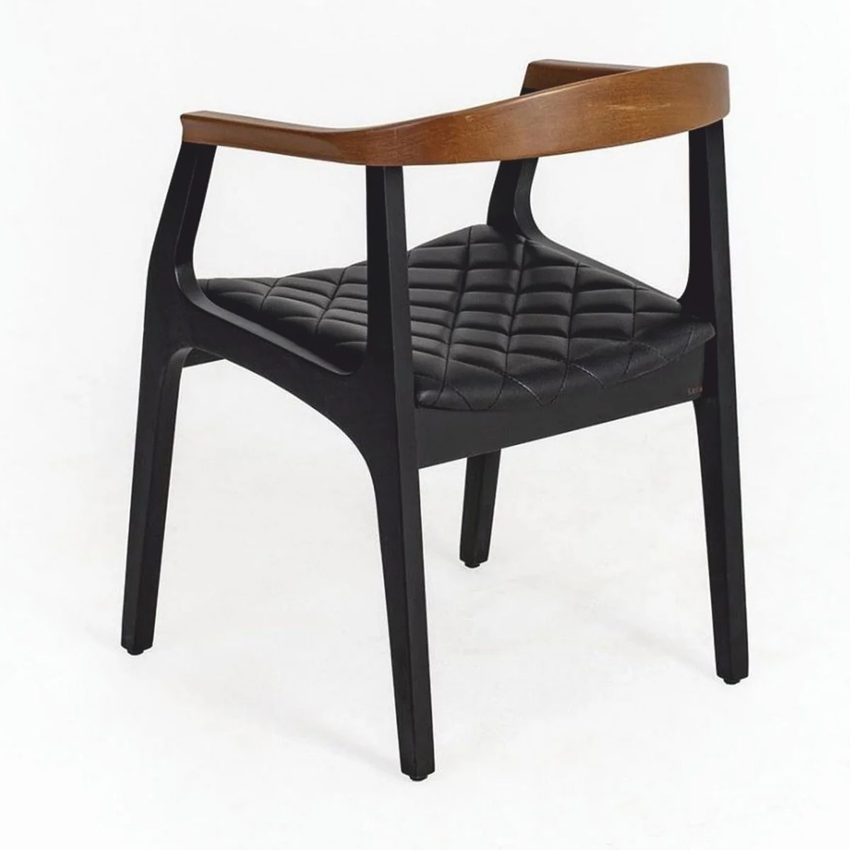 Luxus Esszimmer Stuhl mit Armlehnen Schwarz / Braun - Esszimmer Möbel