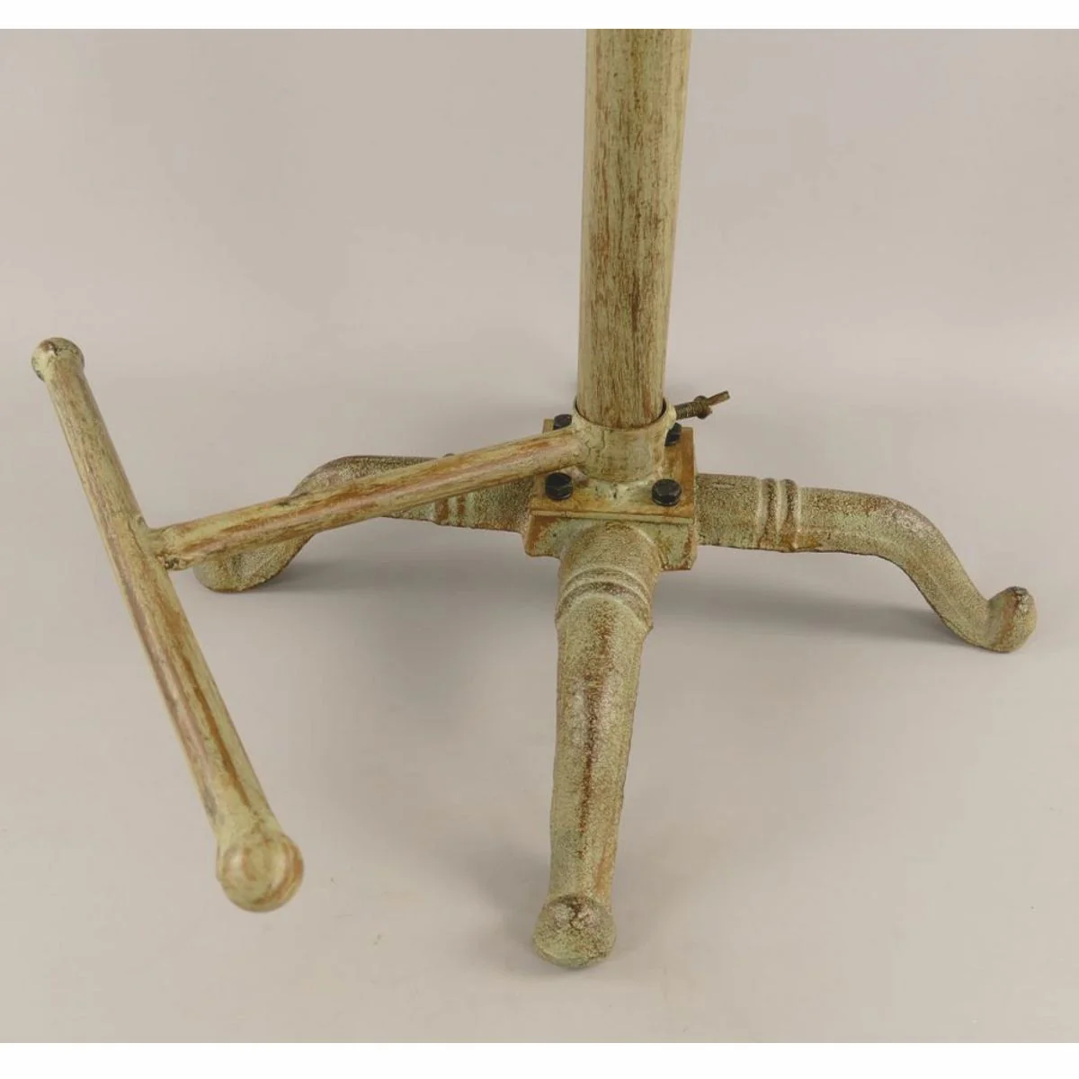 Industrie Stil Gusseisen Barhocker Rustikal Grün H. 75 cm