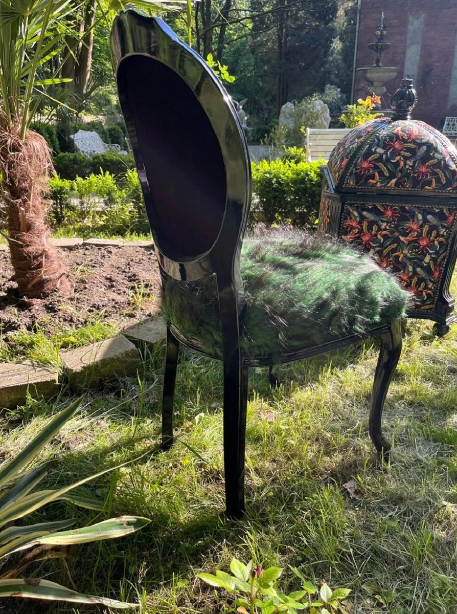 Pompöös by Luxus Barock Kunstfell Esszimmer Stuhl Dschungel - designed by Harald Glööckler