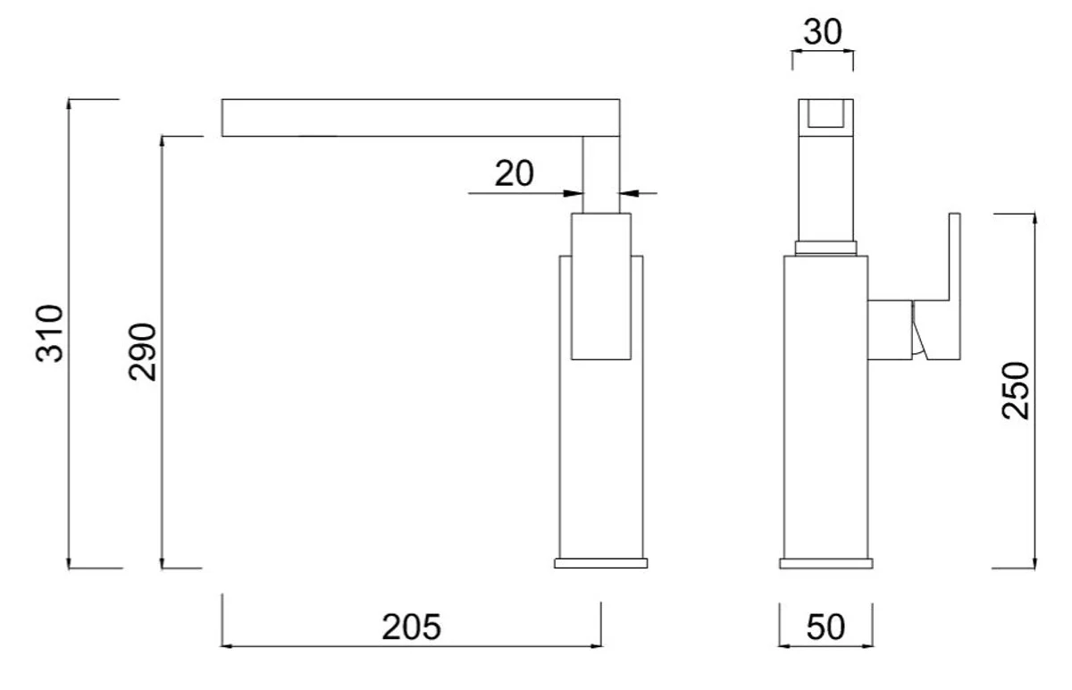 Luxus Badezimmer Waschtischarmatur Silber H. 31 cm - Einhand-Waschtischbatterie mit Wasserfall-Auslauf