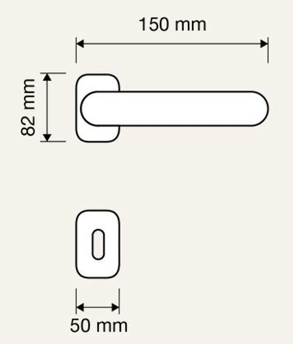 Barock Türklinken Set Französisches Gold 15 x H. 8,2 cm - Barock Deko Accessoires
