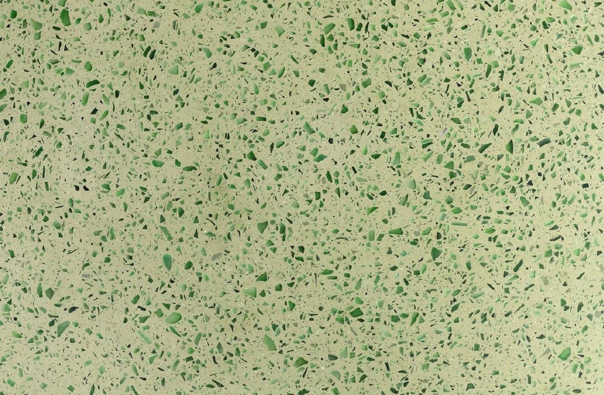 Luxus Couchtisch Grün Ø 80 x H. 40 cm - Runder Terrazzo Naturstein Wohnzimmertisch - Wohnzimmer Möbel - Naturstein Möbel - Luxus Möbel - Luxus Einrichtung