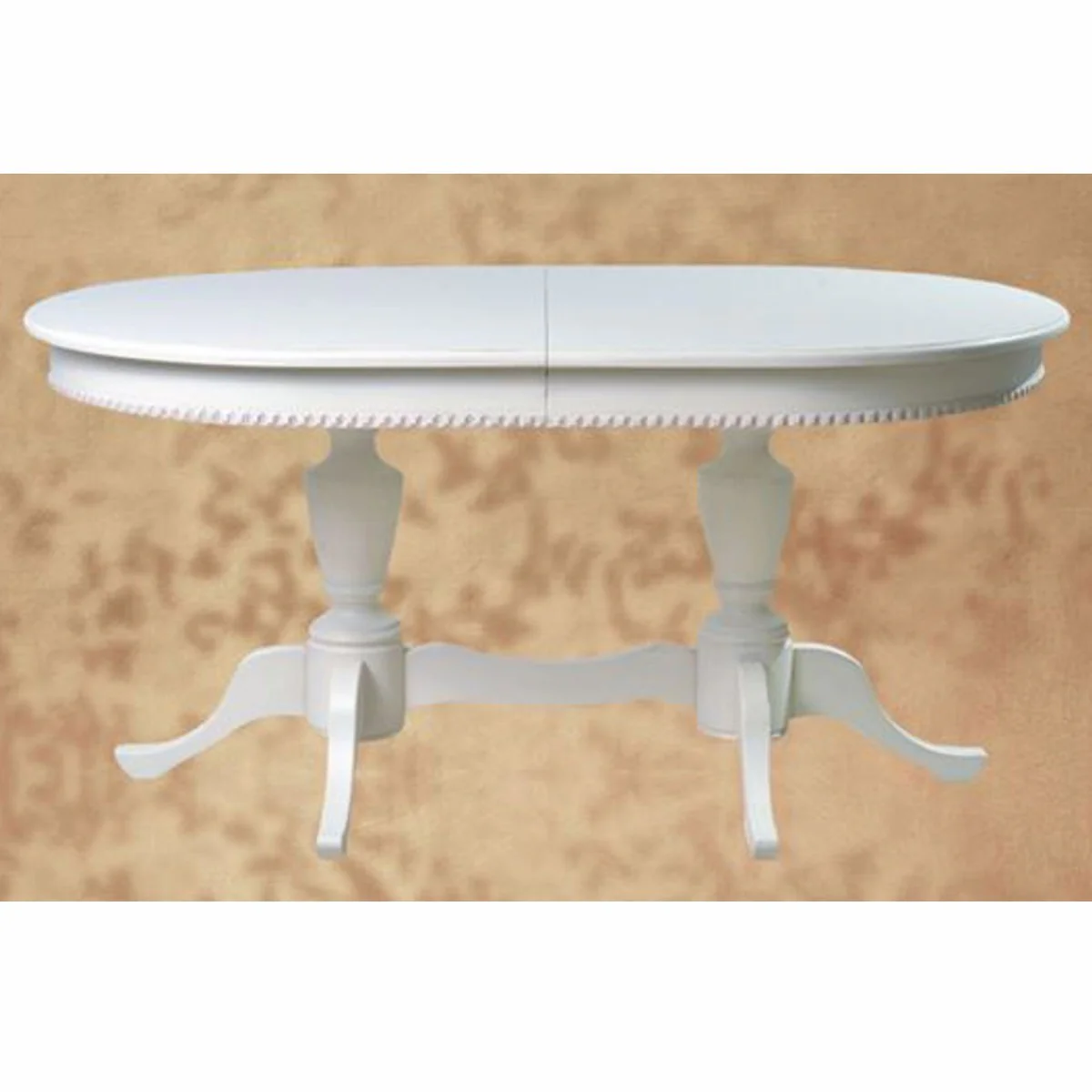 Luxus Barock Esstisch Weiß 160-200 cm - Barock Esszimmer Möbel