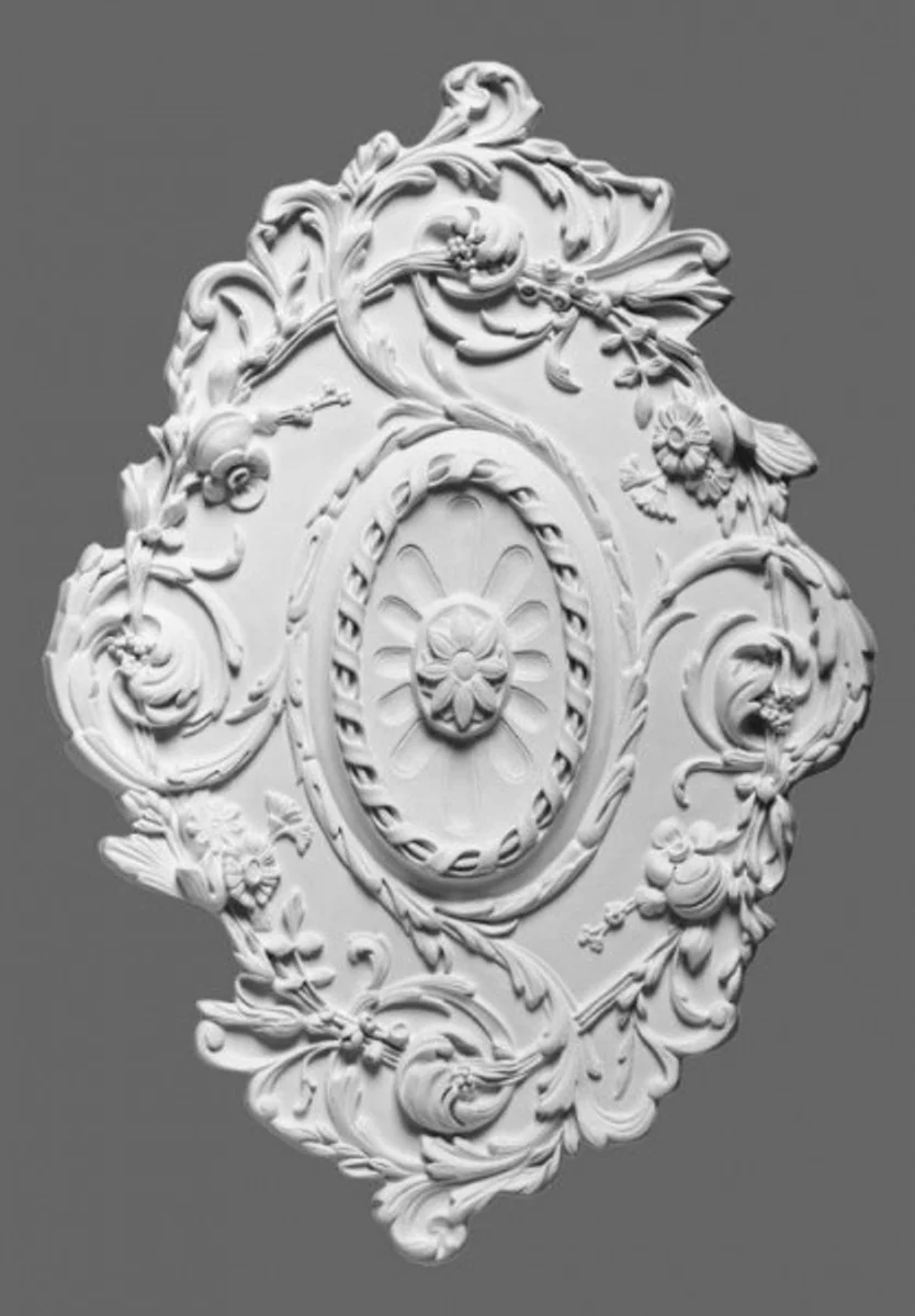 Stuck Rosette 77.5 x 53 cm Deckenstuck Deckenrosette Stuckrosette Wandrosette Barock Jugendstil