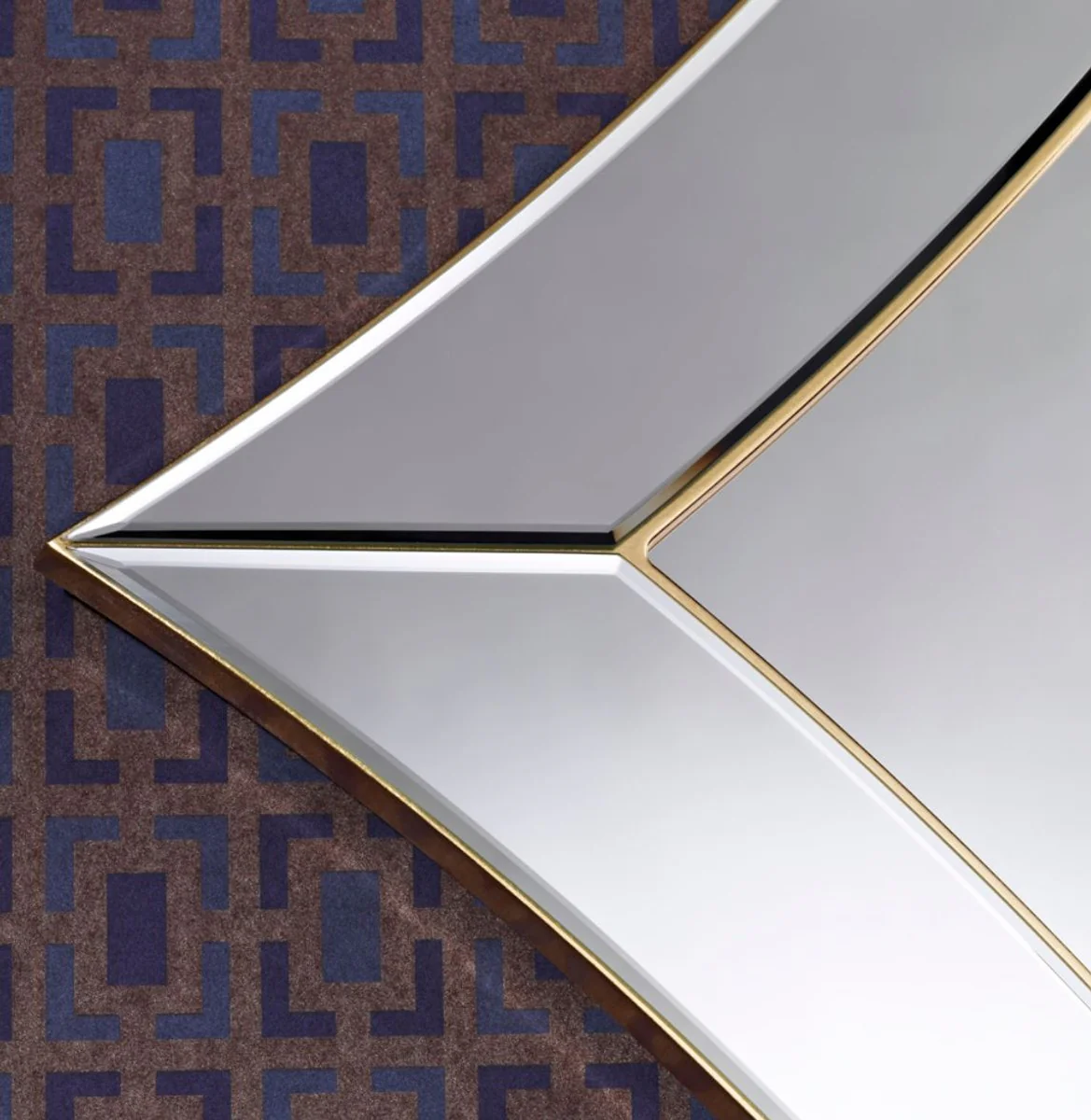 Luxus Spiegel / Wandspiegel Gold 107 x H. 151 cm - Luxus Qualität