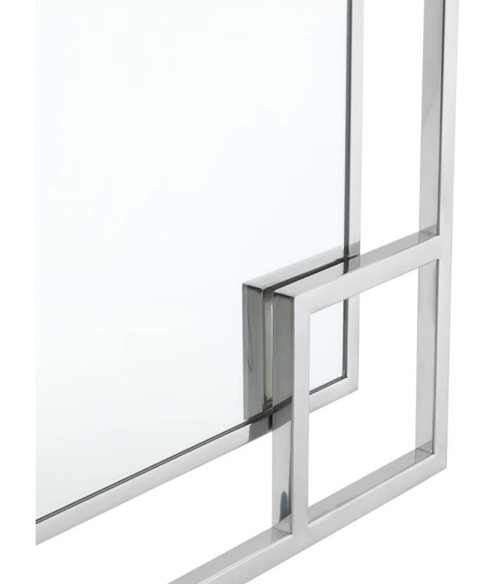 Designer Wandspiegel Silber 90 x H. 90 cm - Luxus Spiegel