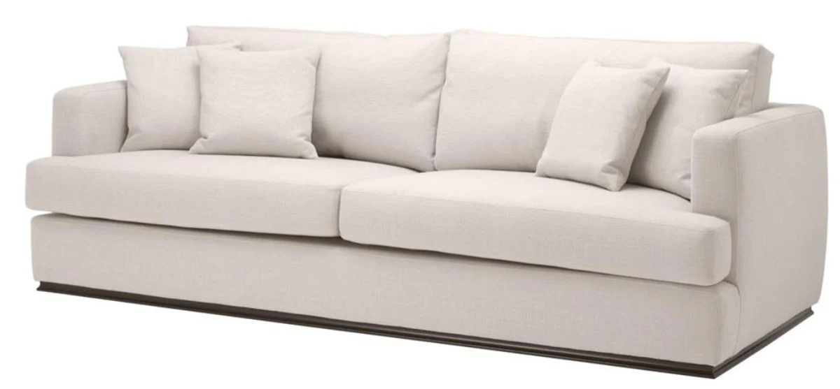 Wohnzimmer Sofa Naturfarbig 234 x 103 x H. 86 cm - Luxus Qualität