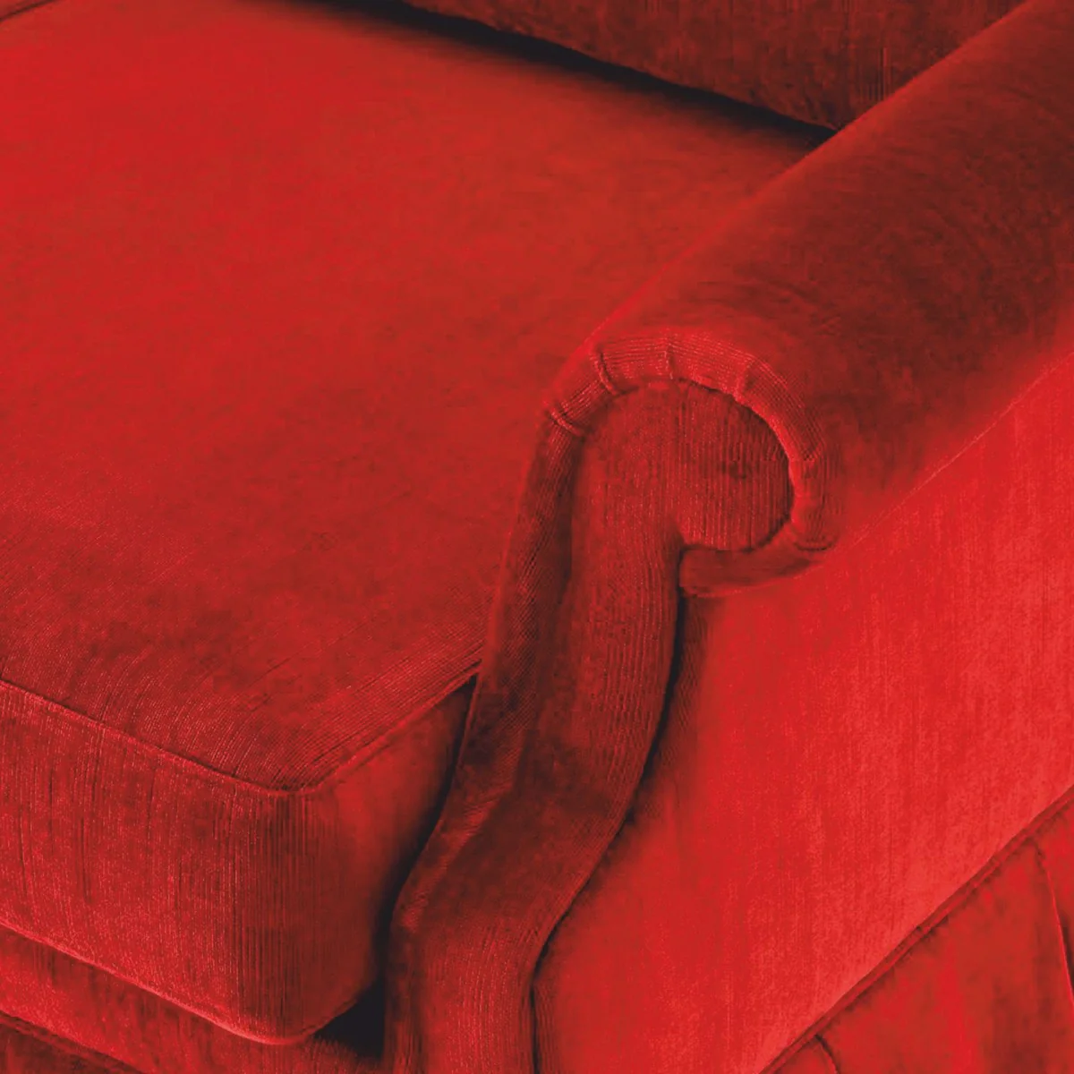 Luxus Samt Sofa Rot 316 cm - Luxus Wohnzimmer & Hotel Möbel