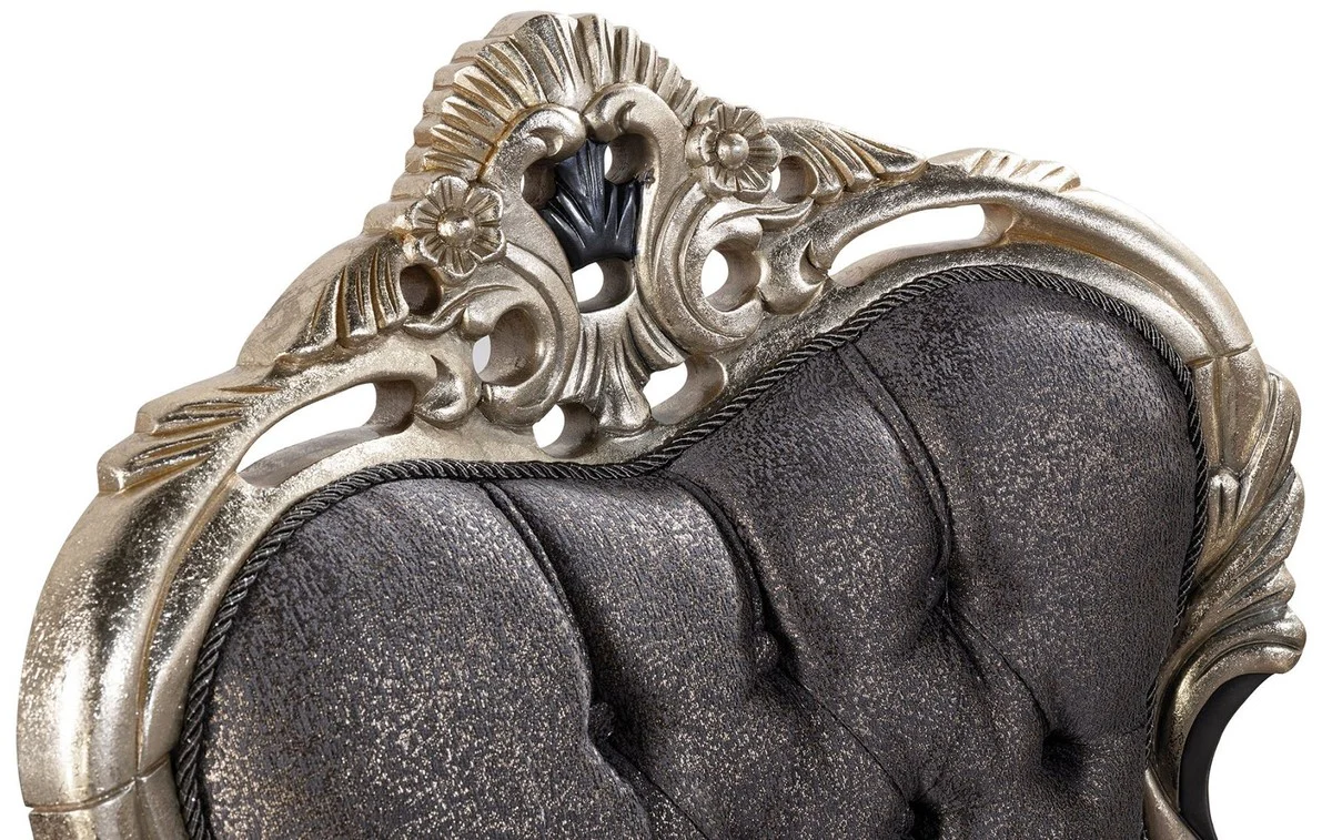 Luxus Barock Esszimmer Stuhl 8er Set Lila / Antik Gold / Schwarz - Prunkvolle Barockstil Küchen Stühle - Luxus Barockstil Esszimmer Möbel - Barock Esszimmer Möbel - Barockstil Möbel