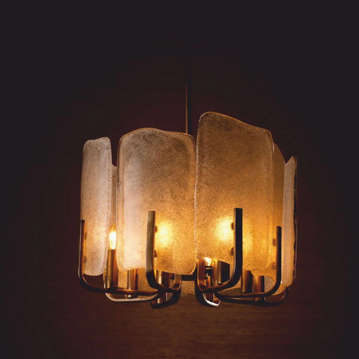 Luxus Kronleuchter Vintage Messing 53 x 52 x H. 42 cm - Luxus Qualität