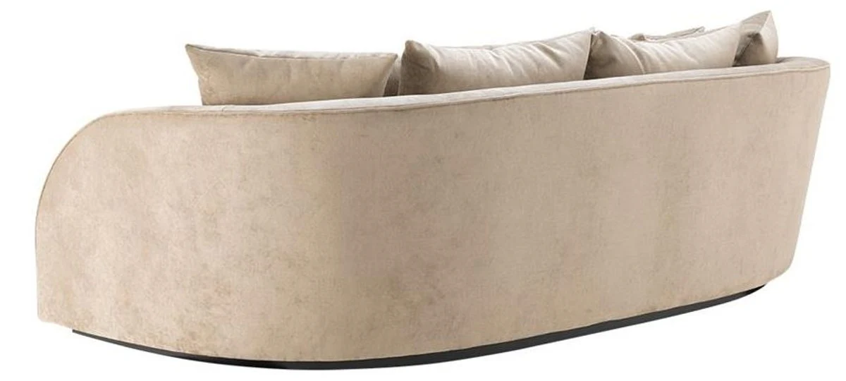 Luxus Hotel Sofa Greige 255 x 91 x H. 72 cm - Designer Kollektion