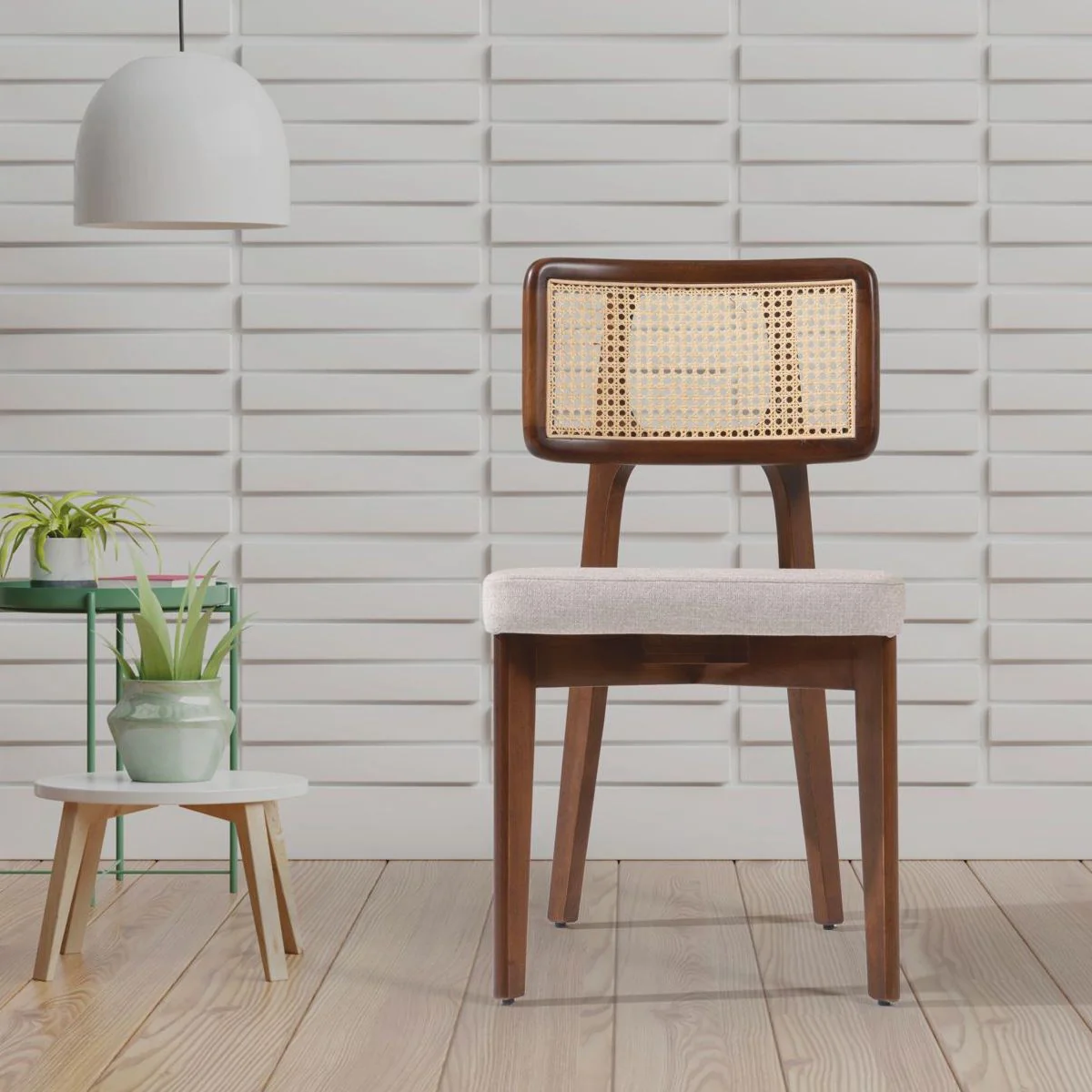 Luxus Esszimmer Stuhl 6er Set Grau / Braun / Naturfarben H. 85 cm