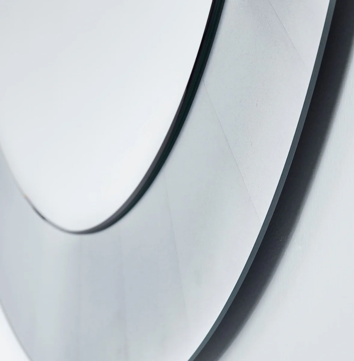 Wohnzimmer Spiegel Silber Ø 110 cm - Luxus Kollektion