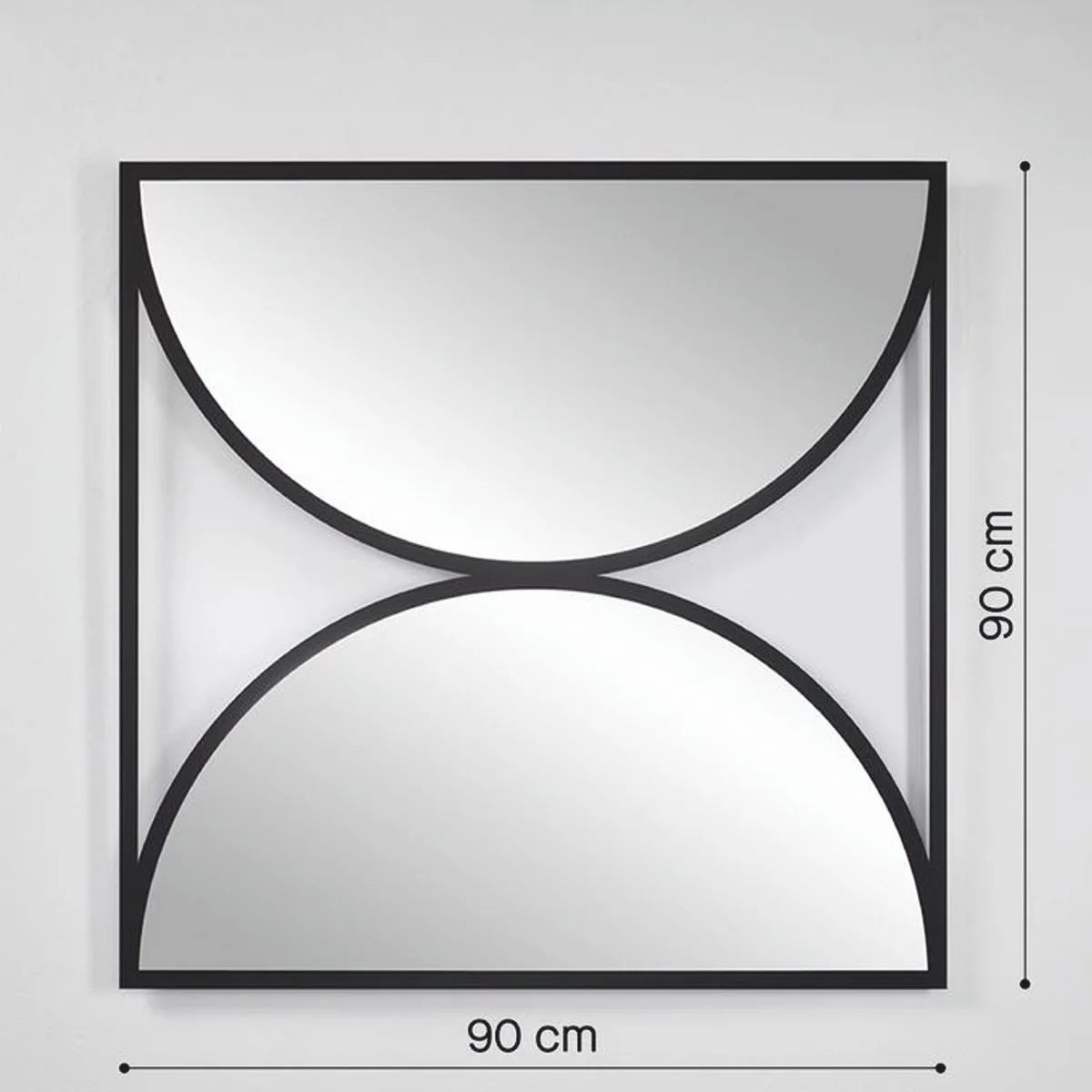 Luxus Wandspiegel Schwarz 90 cm - Luxus Möbel