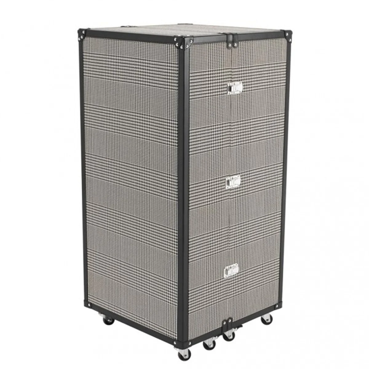 Luxus Bar Schrank im Vintage Koffer Design Schwarz / Weiß - Kommode - Art Deco Barock Jugendstil Kofferschrank - Luxus Hotel Bar Trolley