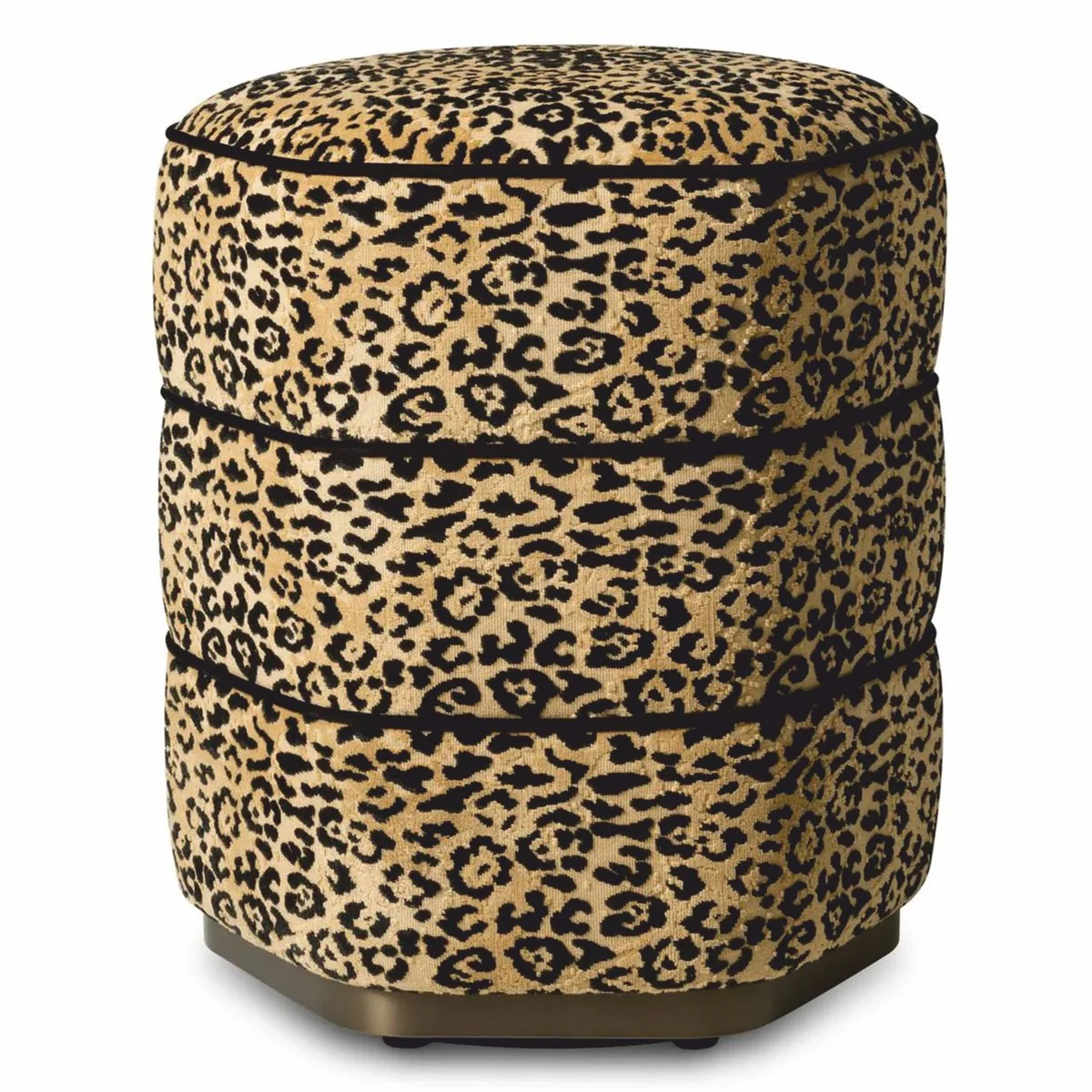 Luxus Hocker Leopard / Bronze H. 54 cm - Luxus Hotel Möbel