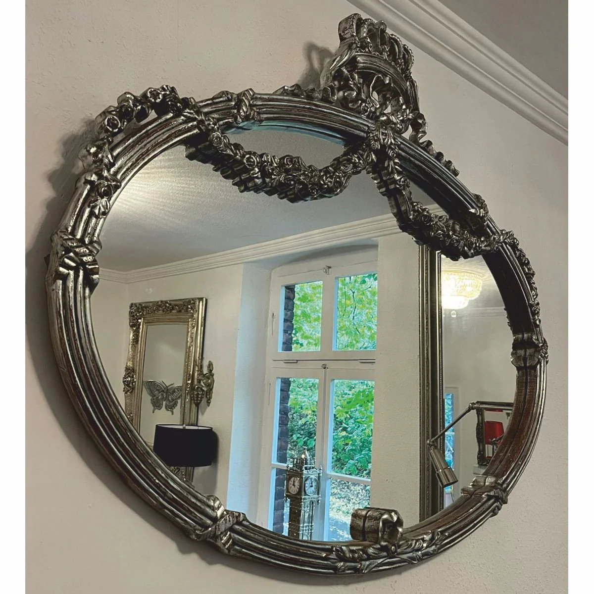 Pompöös by Barock Spiegel Antik Silber 123 cm - Harald Glööckler Barock Möbel