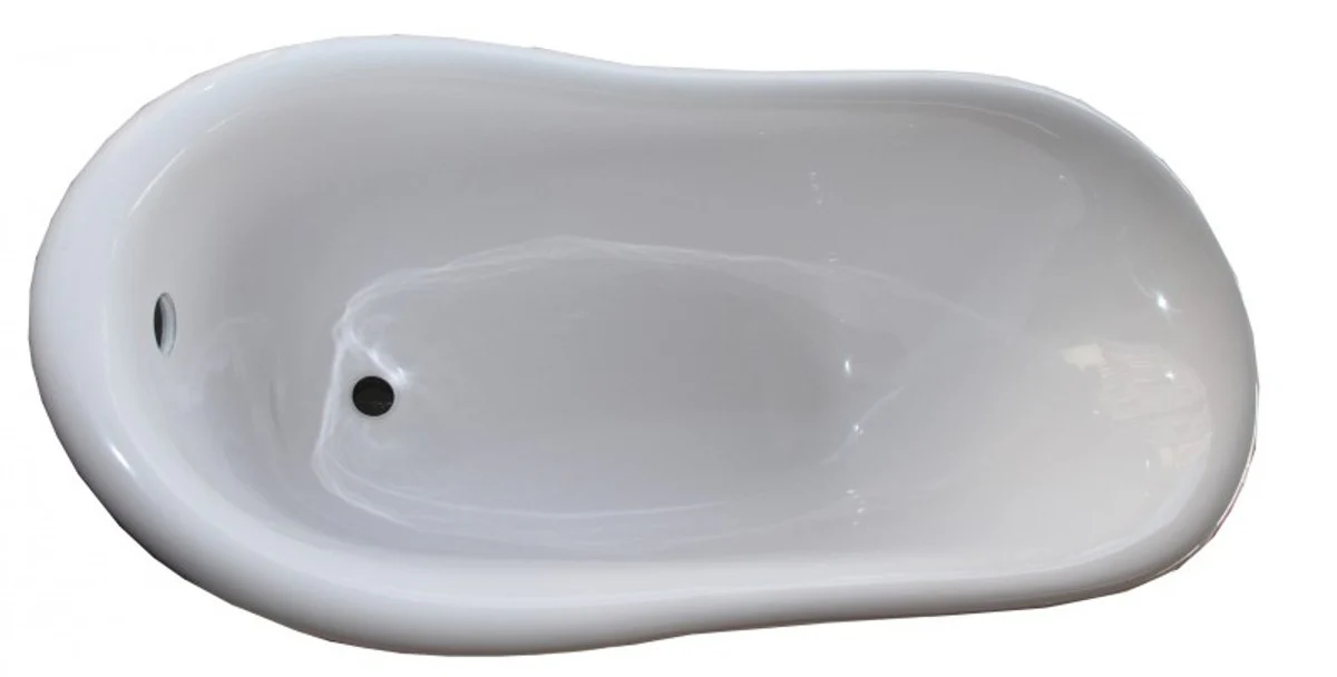 Freistehende Luxus Badewanne Jugendstil Roma Türkis/Weiß Altgold 1470mm - Barock Antik Badezimmer