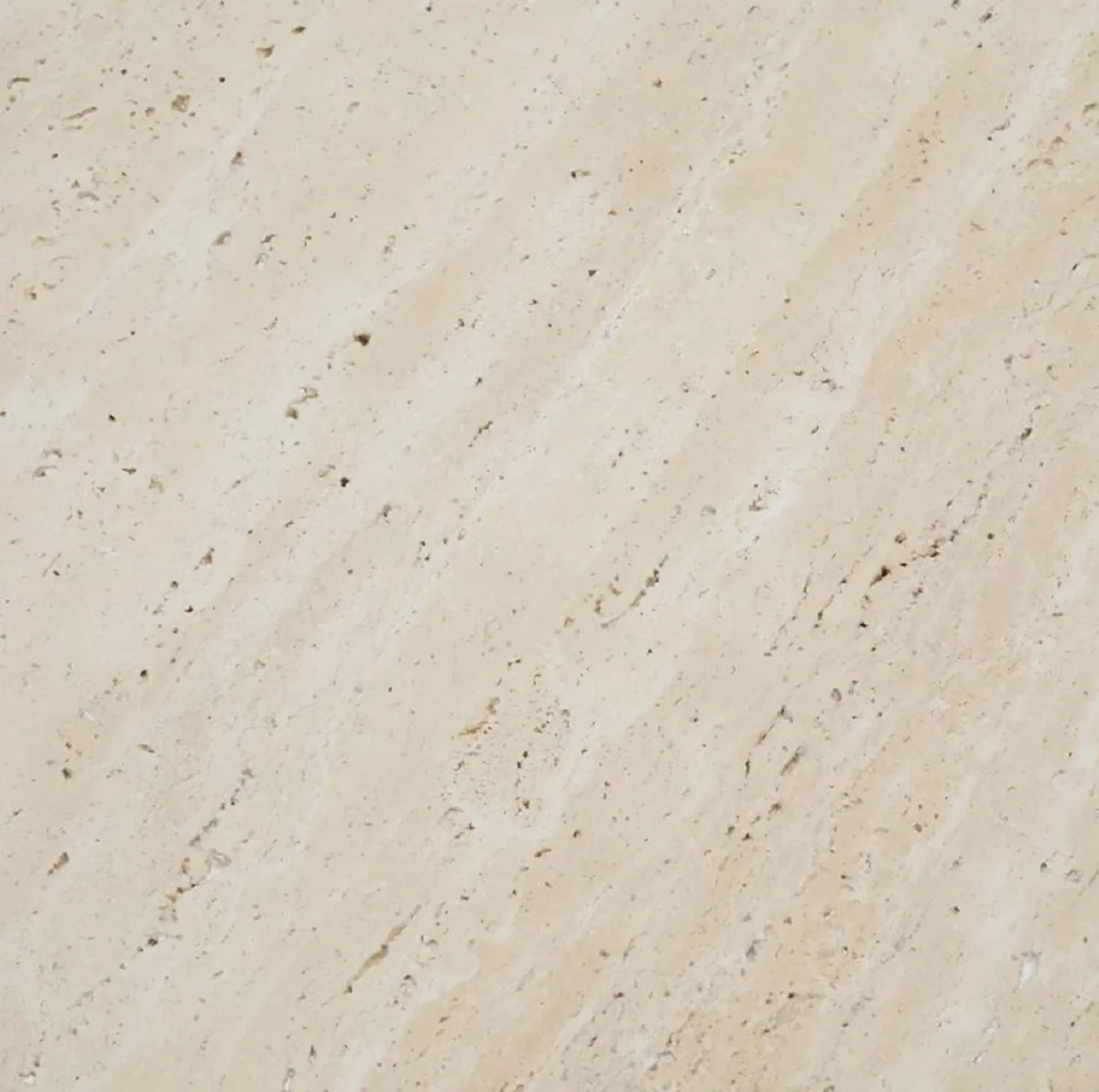 Luxus Beistelltisch mit Travertin Tischplatte Beige / Vintage Messing Ø 45,5 x H. 47,5 cm