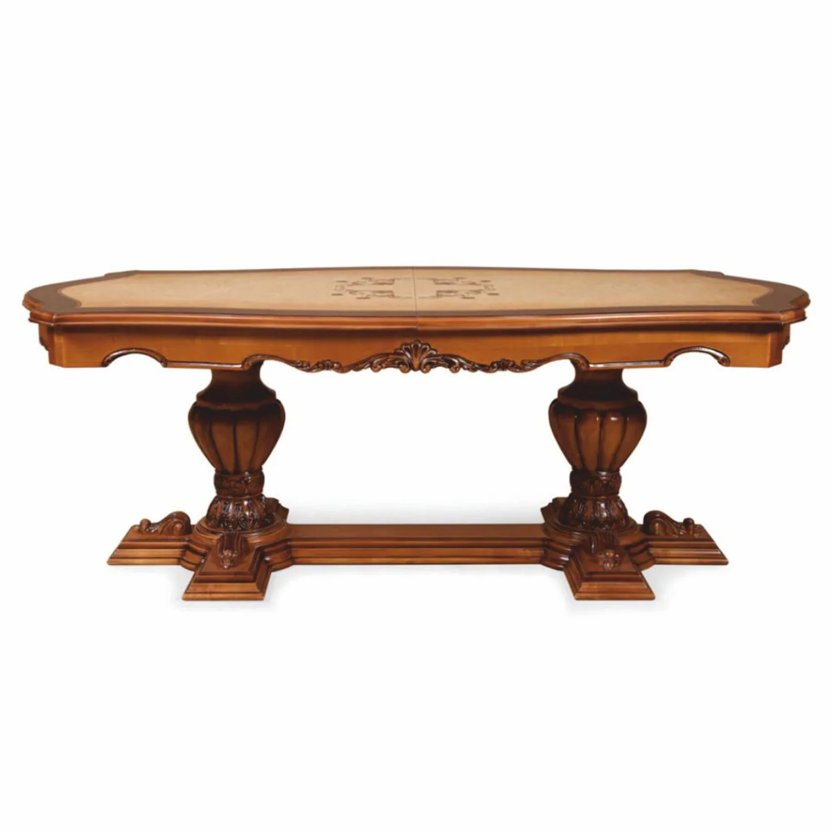 Luxus Barock Esstisch Braun / Naturfarben 310 cm - Barock Esszimmer Möbel