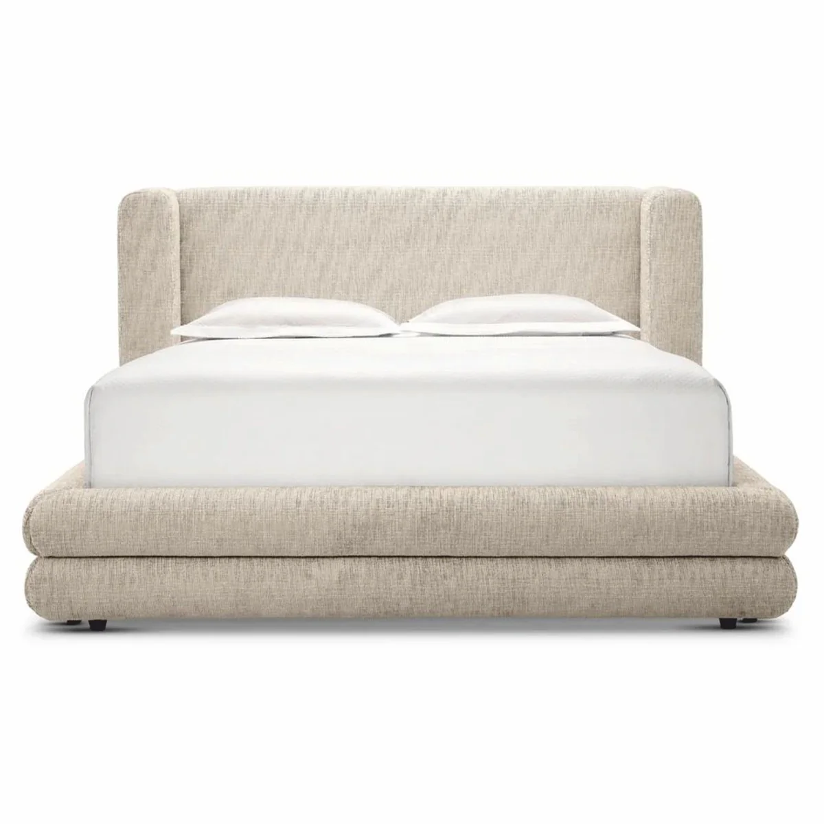 Luxus Doppelbett Beige / Schwarz - Hotel & Schlafzimmer Möbel