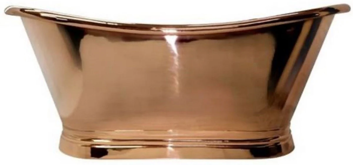 Luxus Jugendstil Kupfer Badewanne 170 x 72 x H. 71 cm Freistehende Retro Badewanne - Rustikal Kupfer Badezimmer Möbel
