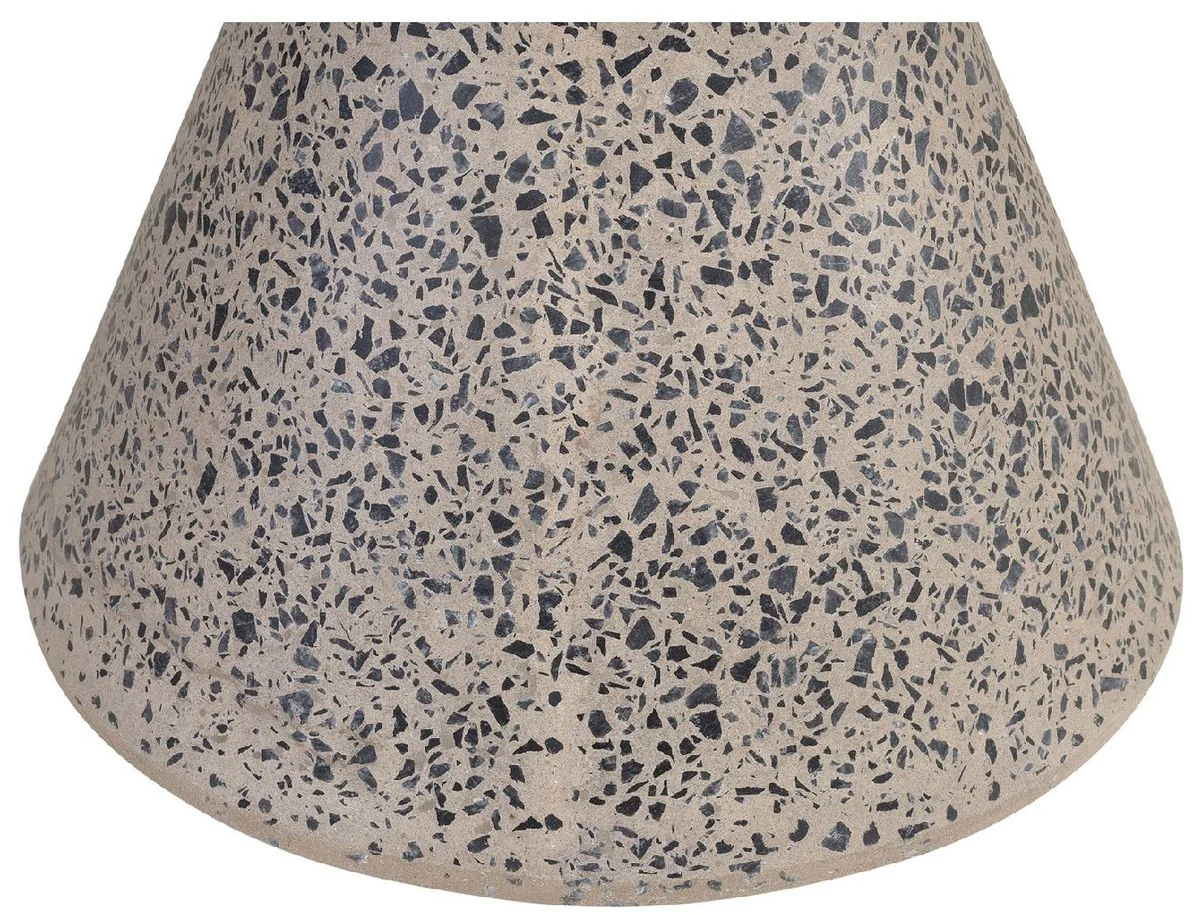 Luxus Beistelltisch / Hocker Grau Ø 40 x H. 51 cm - Runder Beton Tisch / Sitzhocker - Wohnzimmer Möbel - Luxus Möbel - Beton Möbel - Luxus Einrichtung - Wohnzimmer Einrichtung