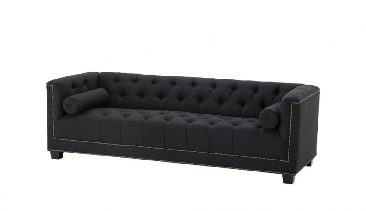 Luxus Sofa 3 Sitzer Schwarz - Hotel Einrichtung